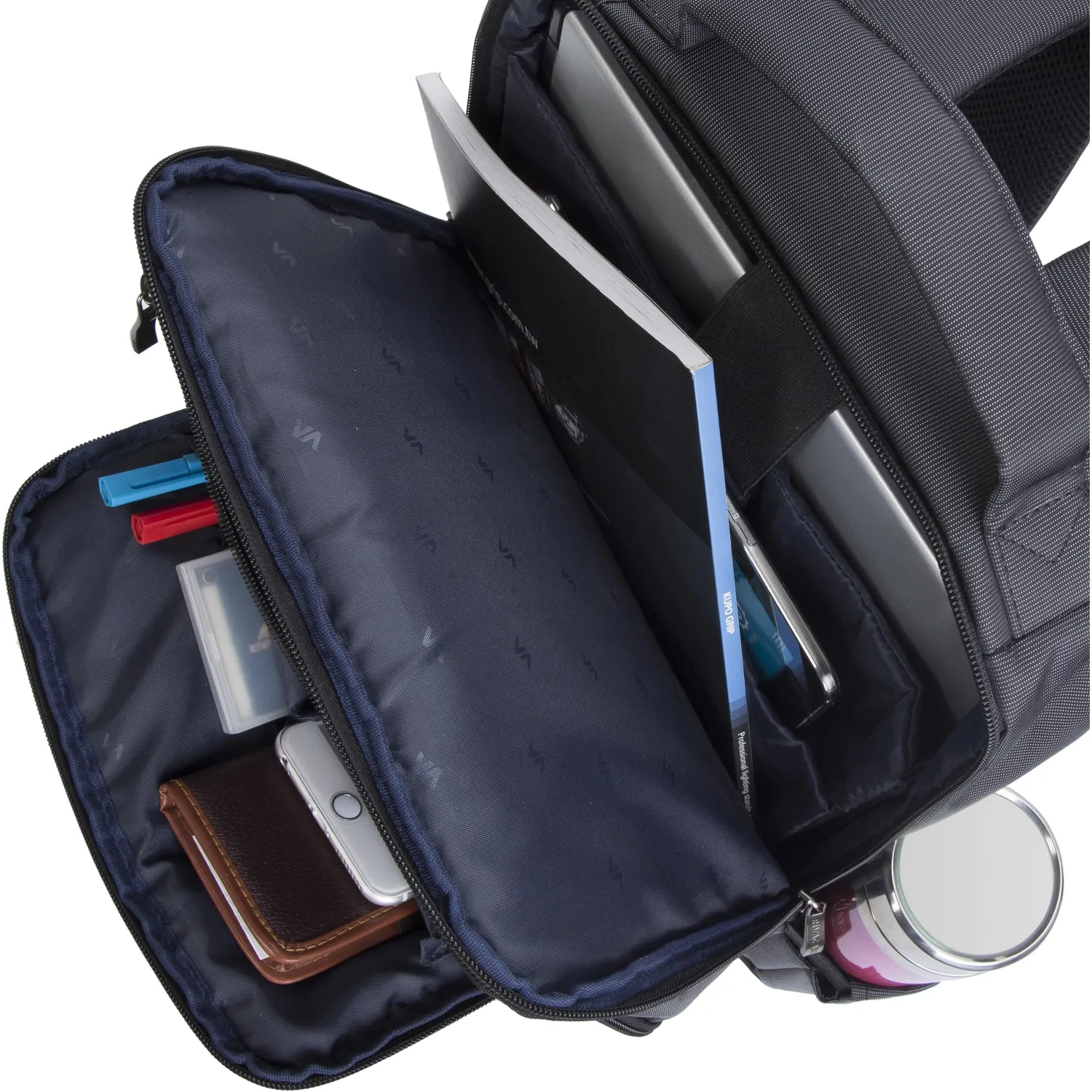 Рюкзак для ноутбука 15.6, RivaCase Central, черный, 8262 Black - фото 7