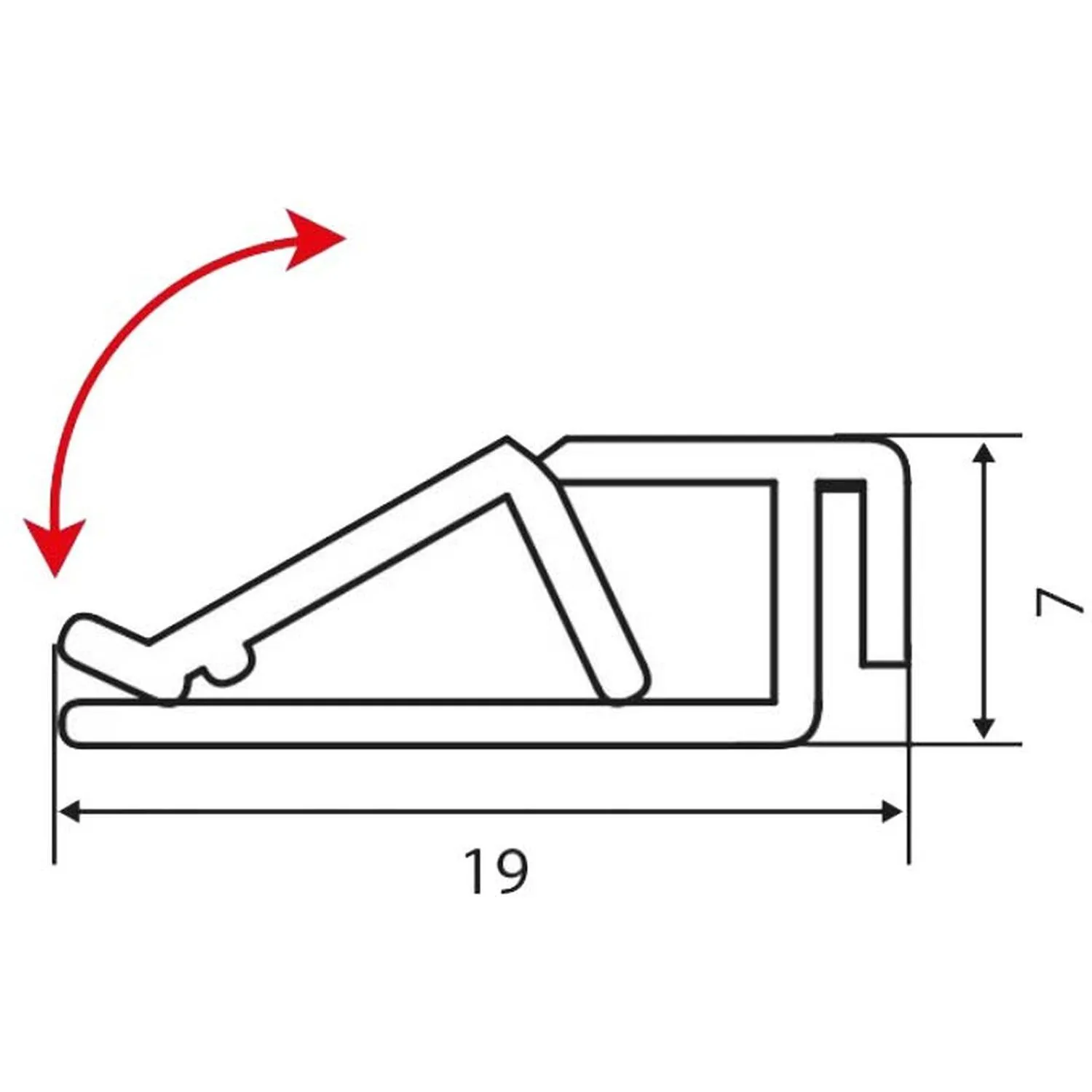Ценникодержатель пластиковых подвесных профилей для плакат - фото 4