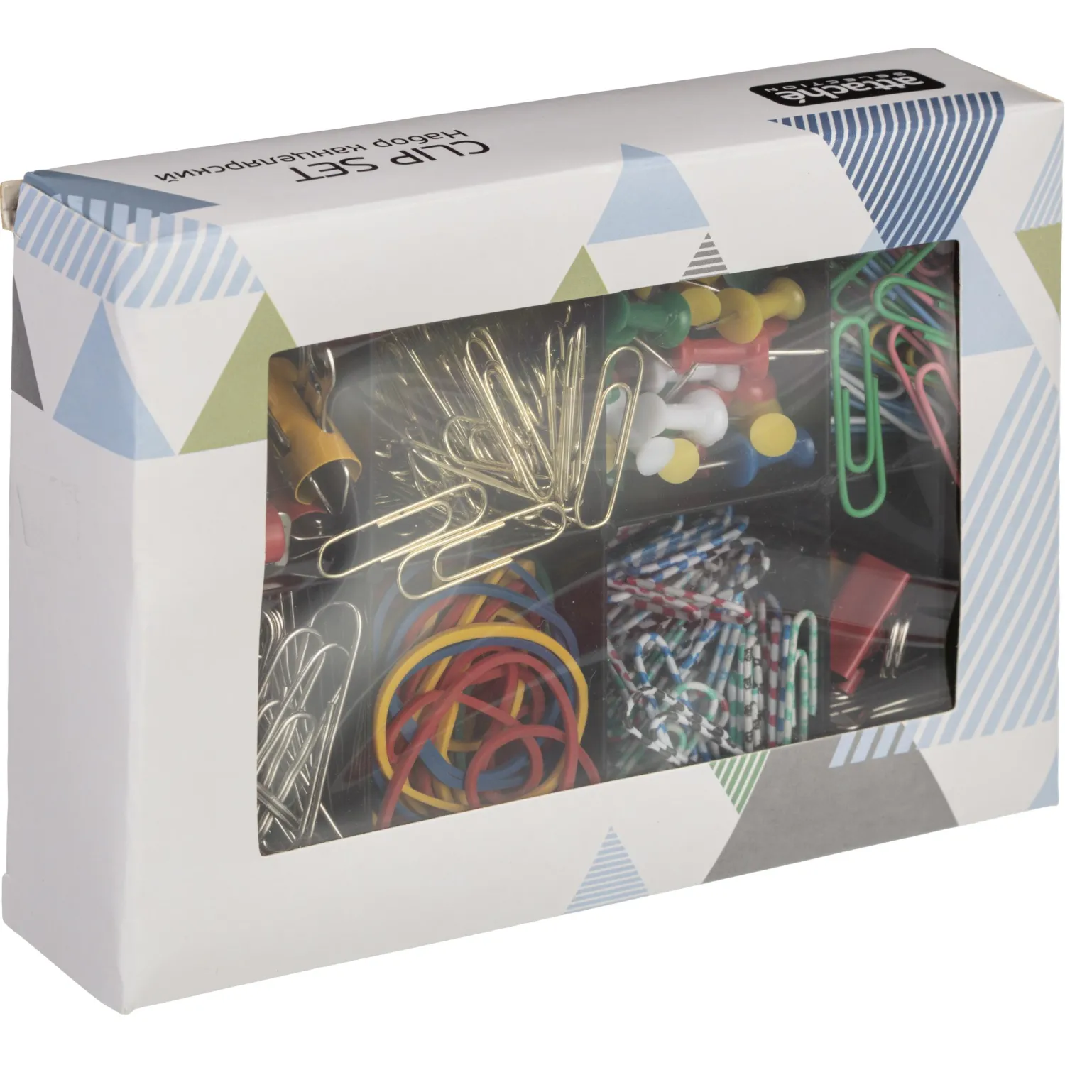 Набор канцелярский Attache Selection 8 отд.(зажимы,скрепки,банк.рез,кноп) - фото 2