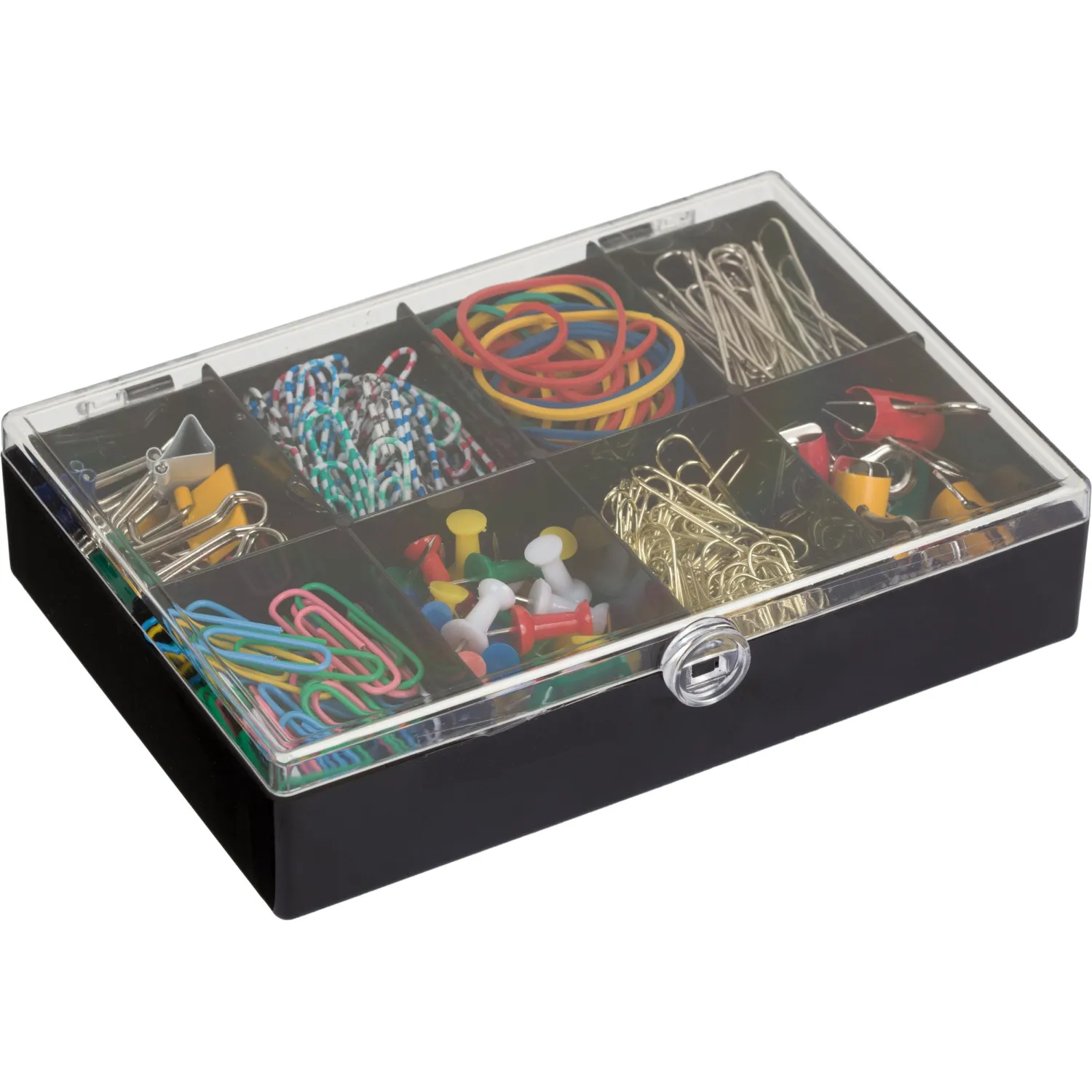 Набор канцелярский Attache Selection 8 отд.(зажимы,скрепки,банк.рез,кноп) - фото 3