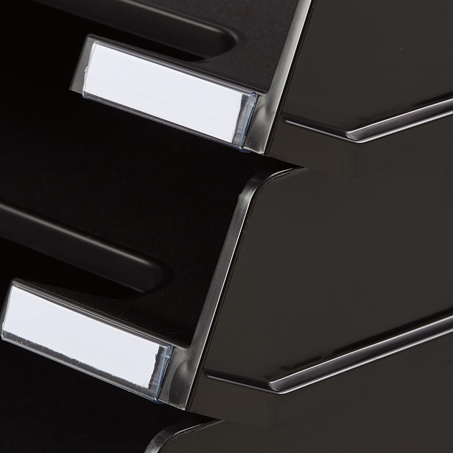 Лоток горизонтальный HAN с инд.окном черный 1020/13 Лоток горизонтальный HAN с инд.окном черный 1020/13 - фото 3