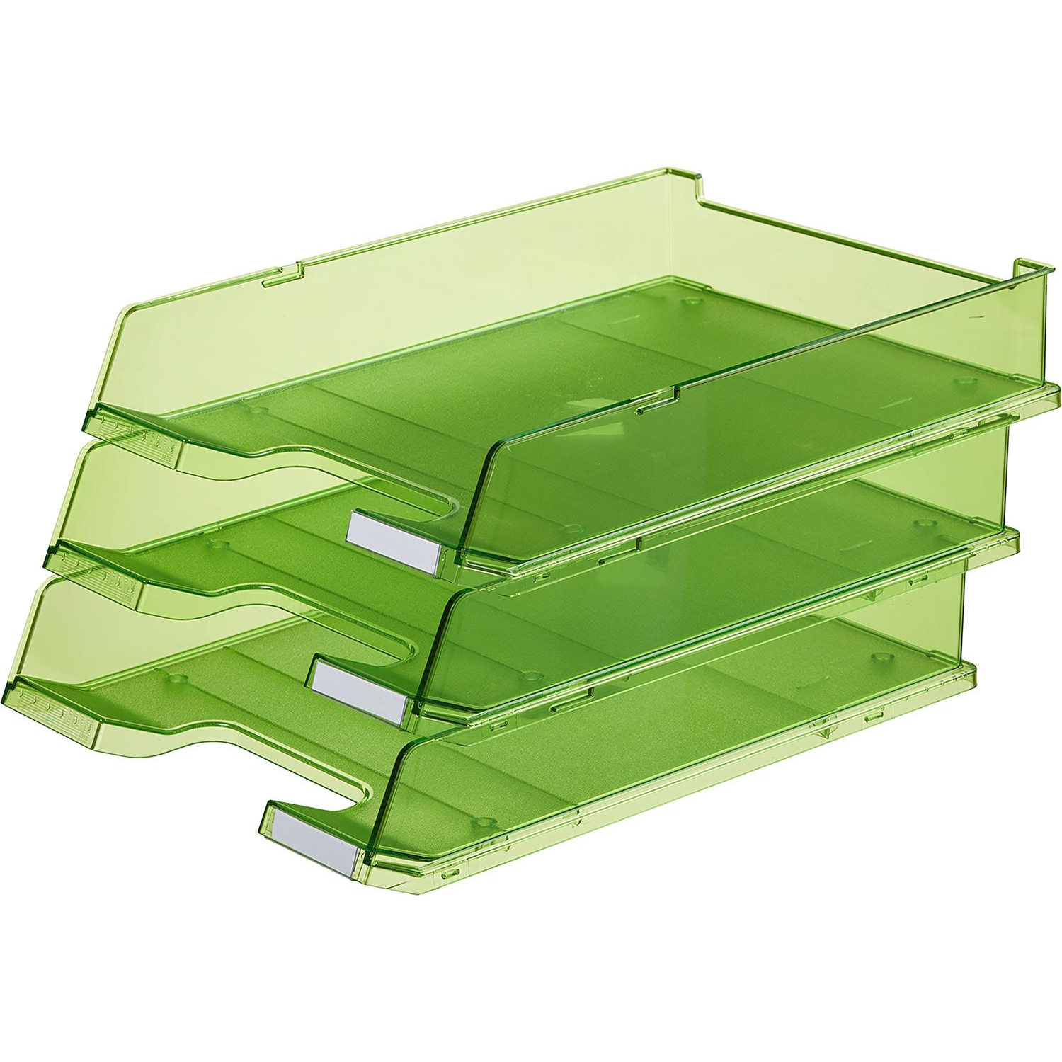 Лоток горизонтальный HAN с инд.окном прозр.зеленый 1020/27 Лоток горизонтальный HAN с инд.окном прозр.зеленый 1020/27 - фото 2