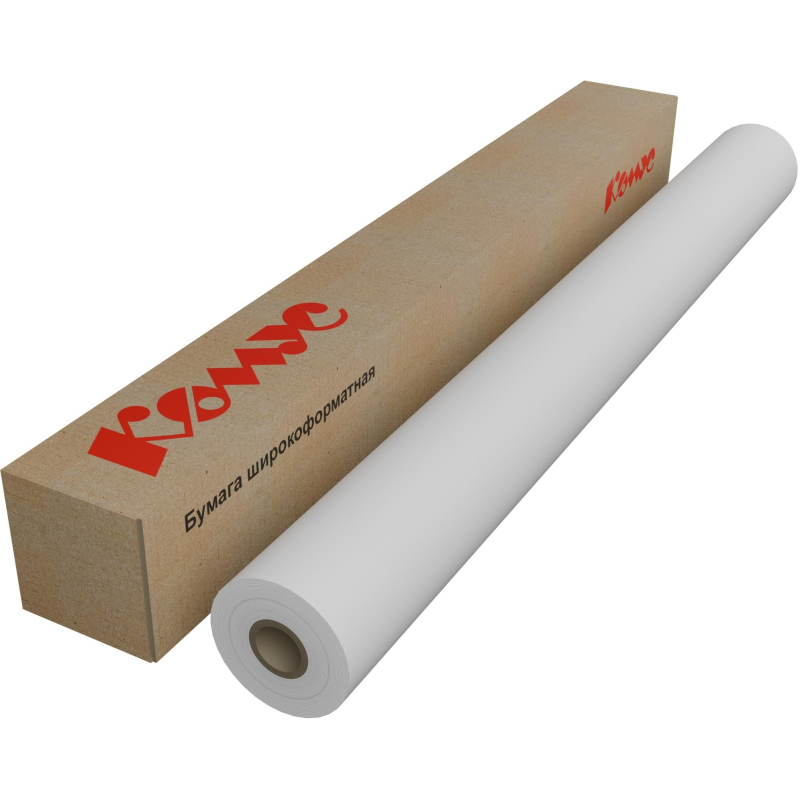Бумага широкоформатная InkJet 80г 841ммх45м 50,8мм - фото 1