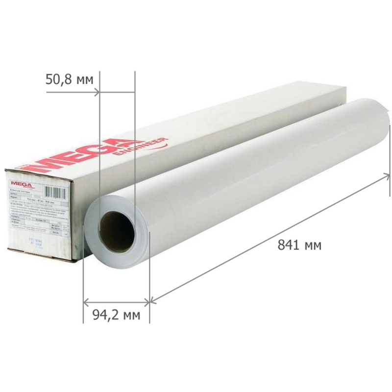 Бумага широкоформатная InkJet 80г 841ммх45м 50,8мм - фото 4