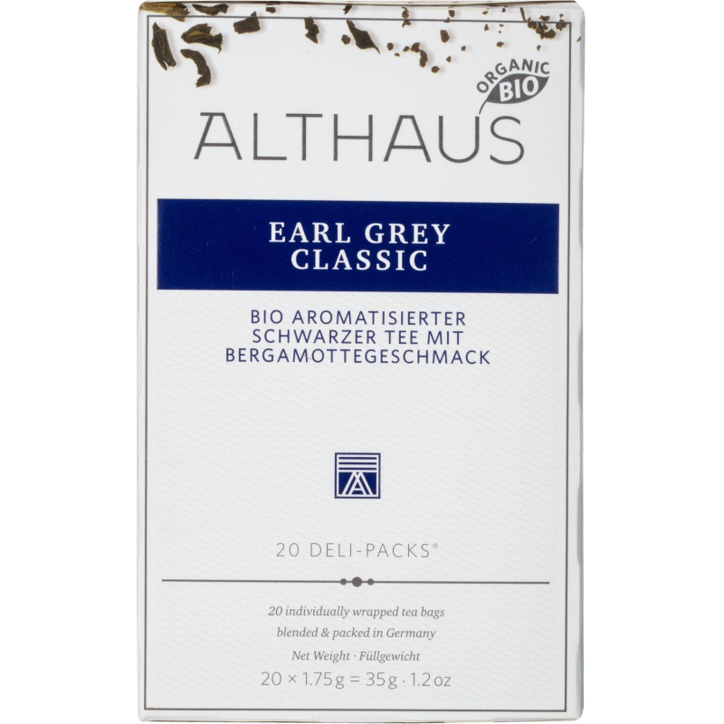 Чай черный в пакетиках Althaus Bio Earl Grey Classic 20пакx1,75гр - фото 1