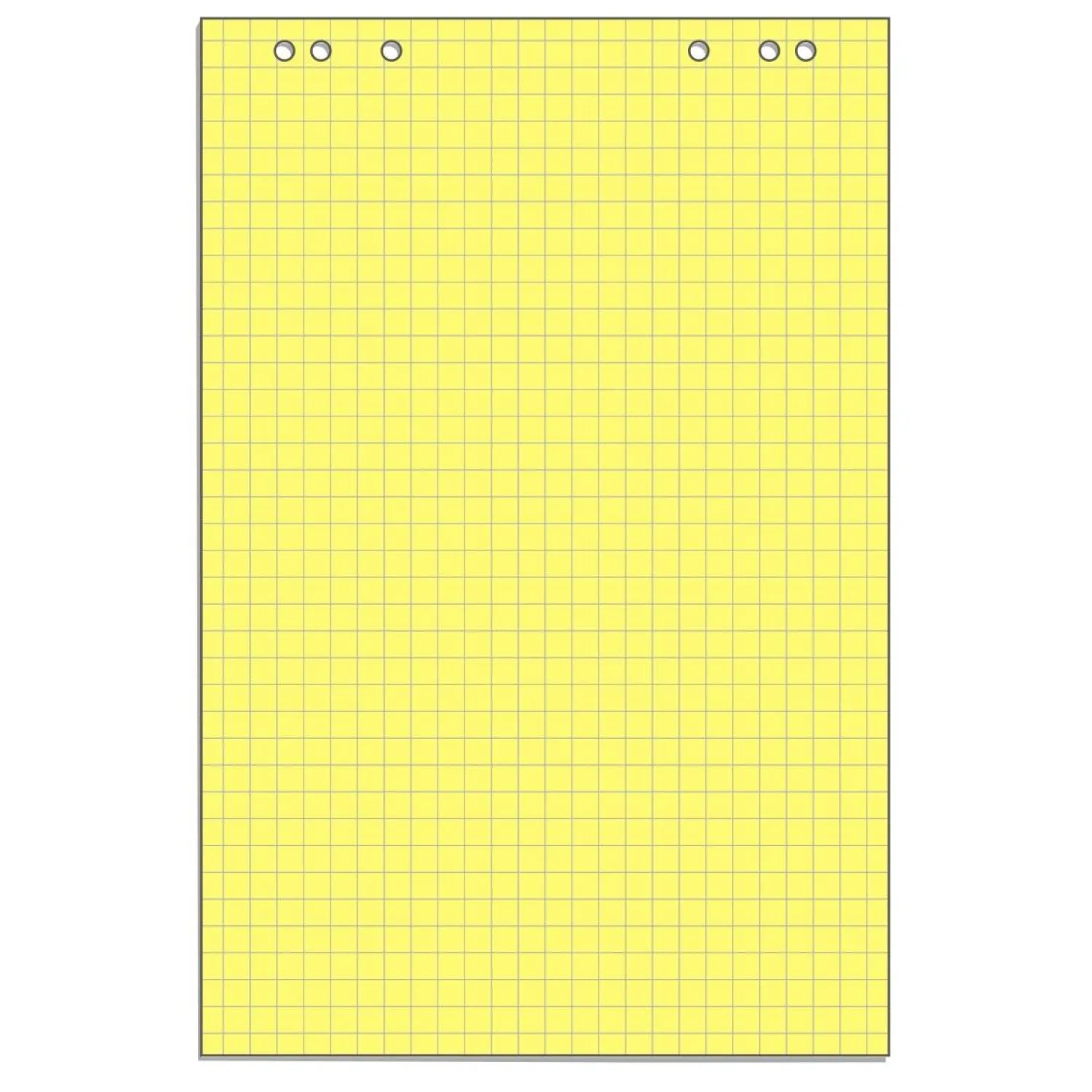 Бумага для флипчартов желтая пастель клетка 68.0х98.0 20 лист.80гр. - фото 1