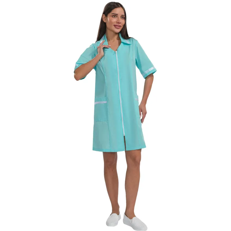 Халат для медицинского персонала м09-ХЛ св. мор.волн (р.56-58) 170-176 - фото 17