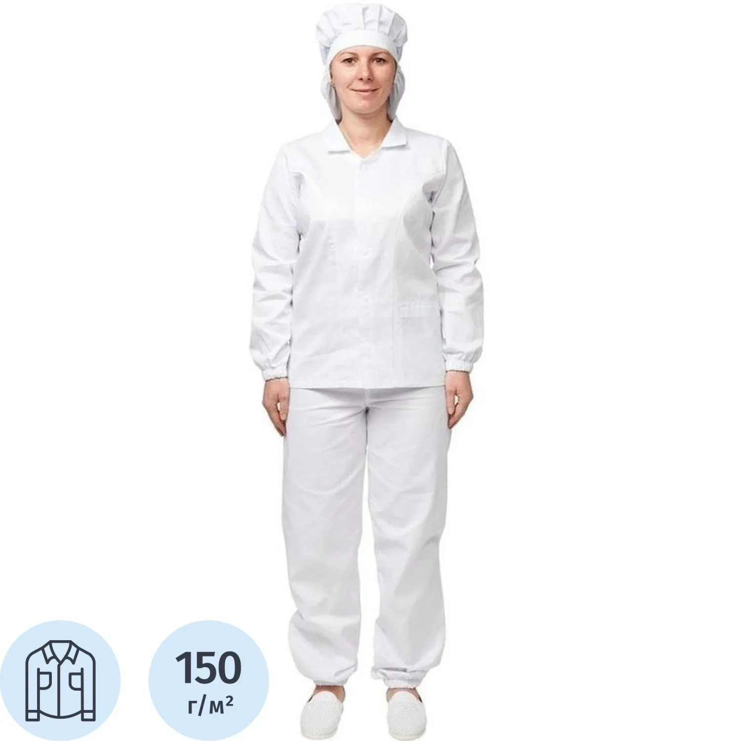 Куртка для пищевого производства жен. у17-КУ (р.44-46) р.170-176 - фото 1