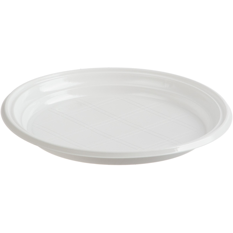 Тарелка одноразовая d-205мм, белая, бюджет, КОМУС ПС 100шт/уп - фото 2