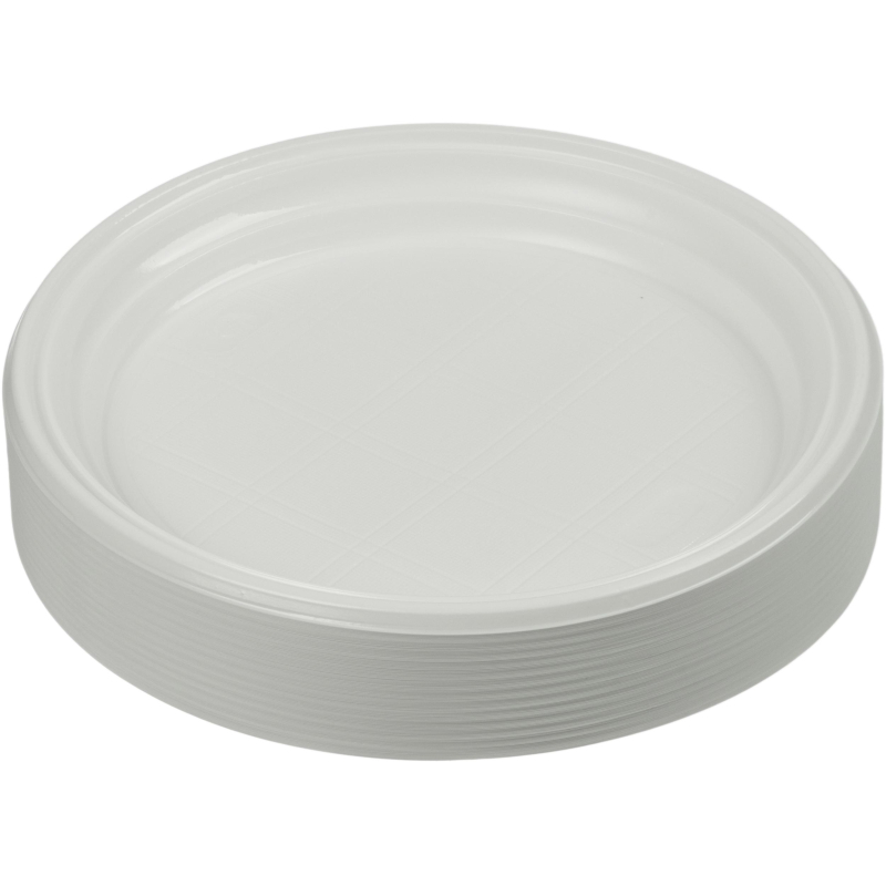 Тарелка одноразовая d-205мм, белая, бюджет, КОМУС ПС 100шт/уп - фото 4