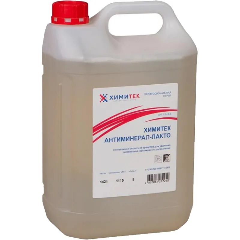 Профхим д/пищ.произв кисл CIPмоющ конц.м/пенн ХИМИТЕК/АНТИМИНЕРАЛ-Лакто,5л - фото 1