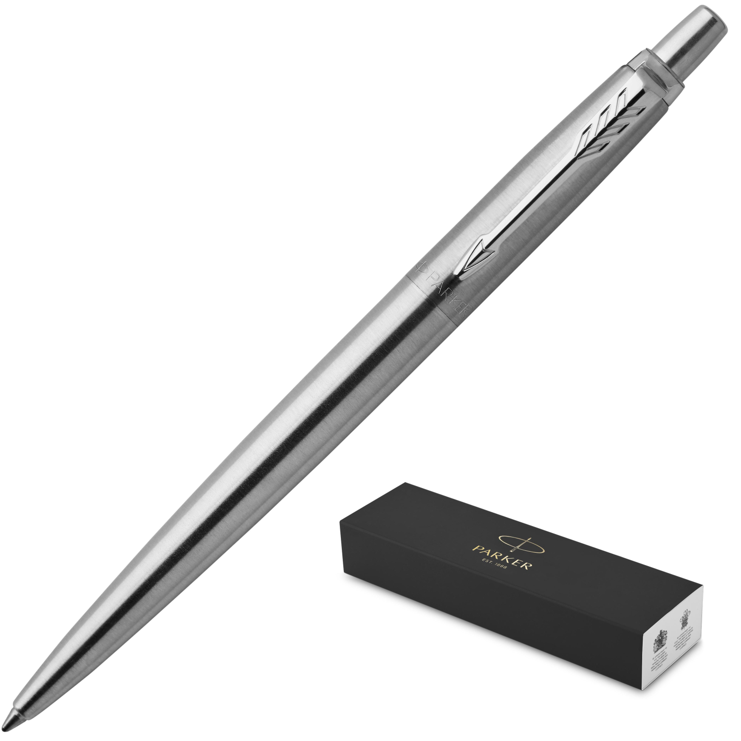 Ручка шариковая PARKER JOTTER STAINLESS STEEL CT синий 1,0 мм 1953170 - фото 2