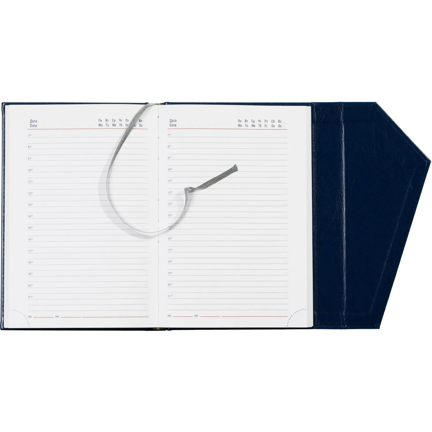 Ежедневник недатированный синий,А5,143х210мм,180л,ATTACHE MAGNET - фото 21