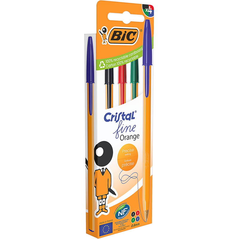 Набор шариковых ручек неавт. BIC ORANGE набор 4цв асс 8308541/516337Франция - фото 16