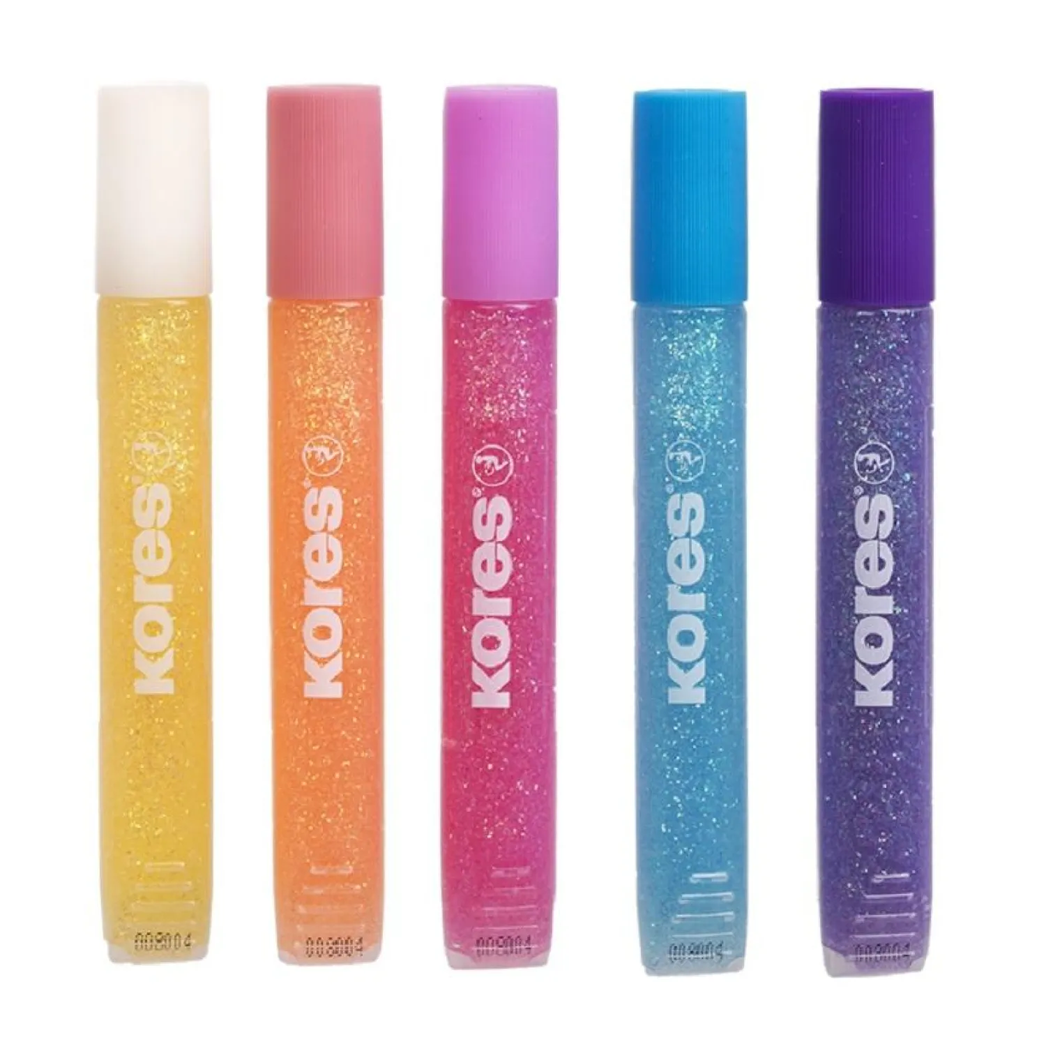 Гель Клей декоративный с блестками 5цв.по 10,5мл. KORES - фото 2