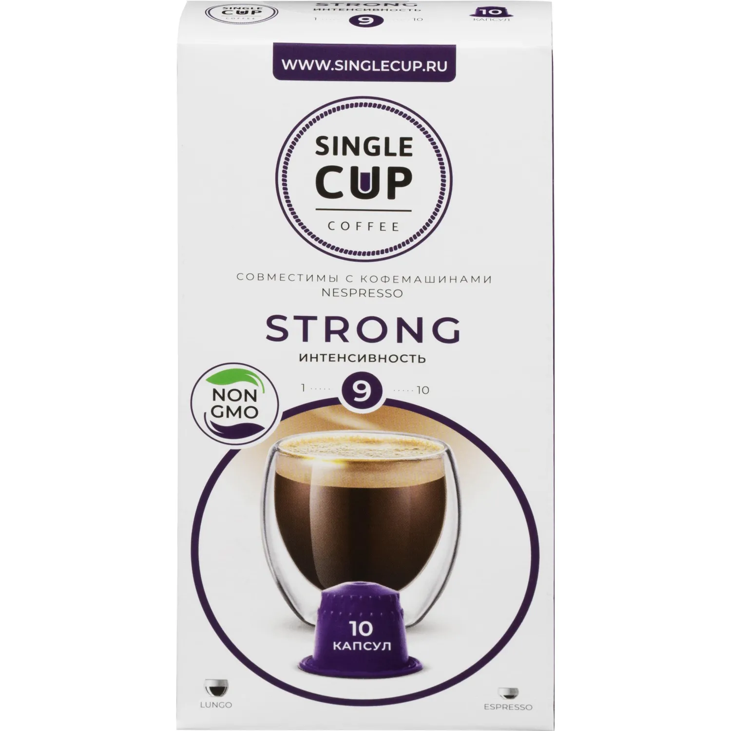 Кофе в капсулах Single cup Strong 10x9г - фото 2