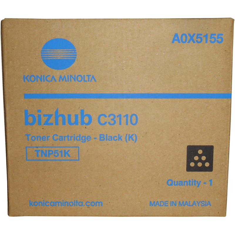 Тонер-картридж Konica Minolta TNP-51K чер. для bizhub C3110 (A0X5155) - фото 1