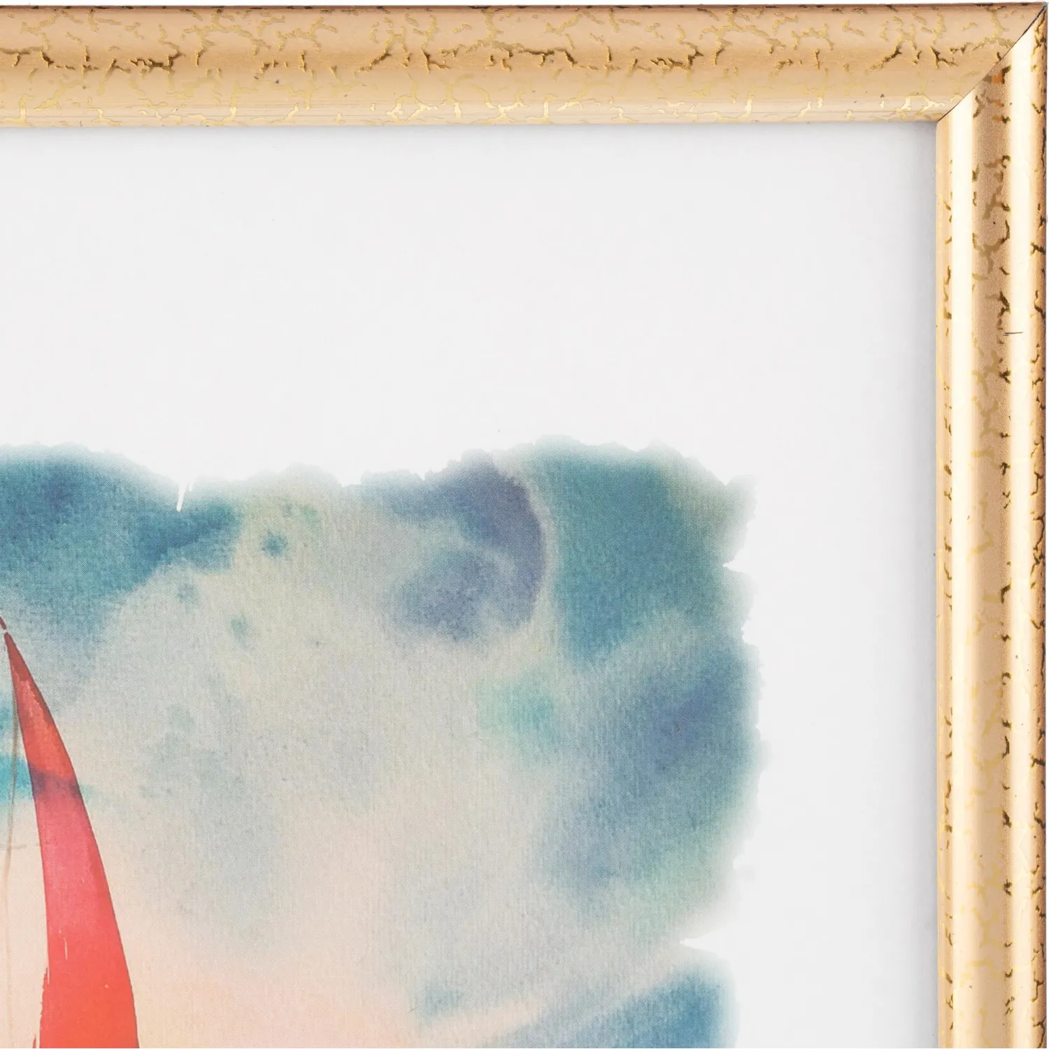 Рамка пластиковая А 4 золотого цвета 509 - фото 2