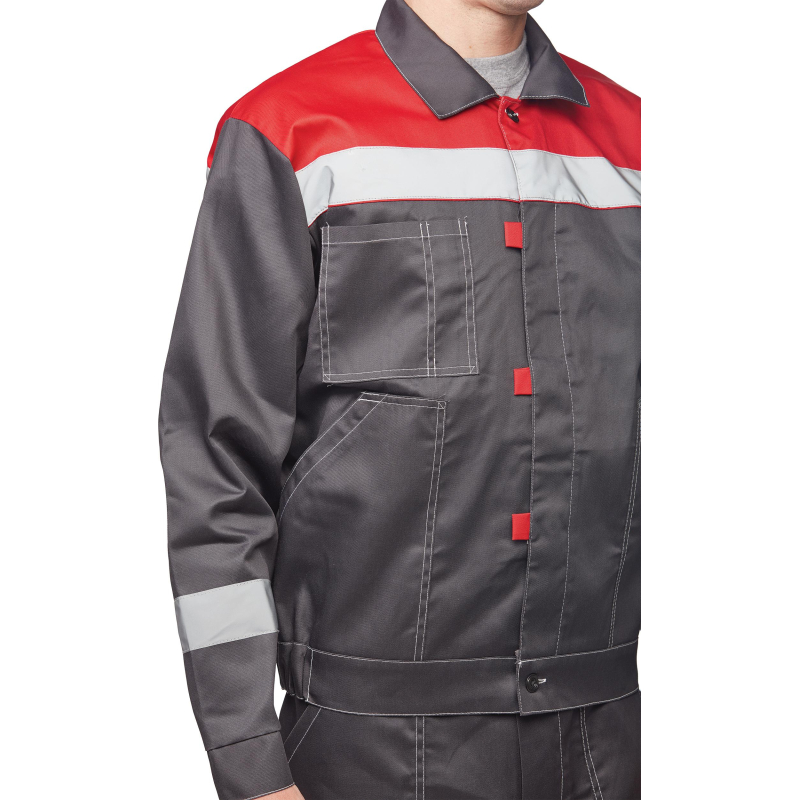 Костюм летний муж. л20-КБР сер/красн (р.60-62) 182-188 (Арсенал-СП) - фото 7