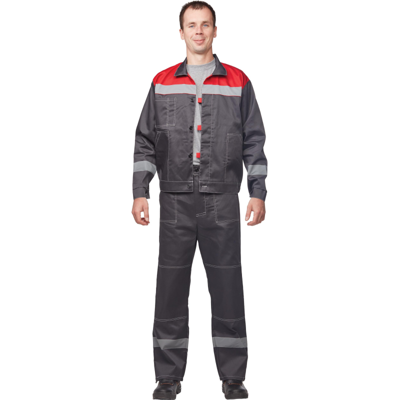 Костюм летний муж. л20-КБР сер/красн (р.60-62) 182-188 (Арсенал-СП) - фото 8