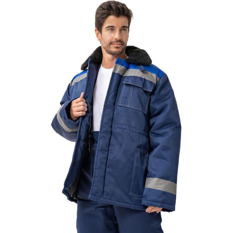 Куртка рабочая зимняя муж з32-КУ син/вас смес 48-50/182-188 (Арсенал-СП) - фото 12