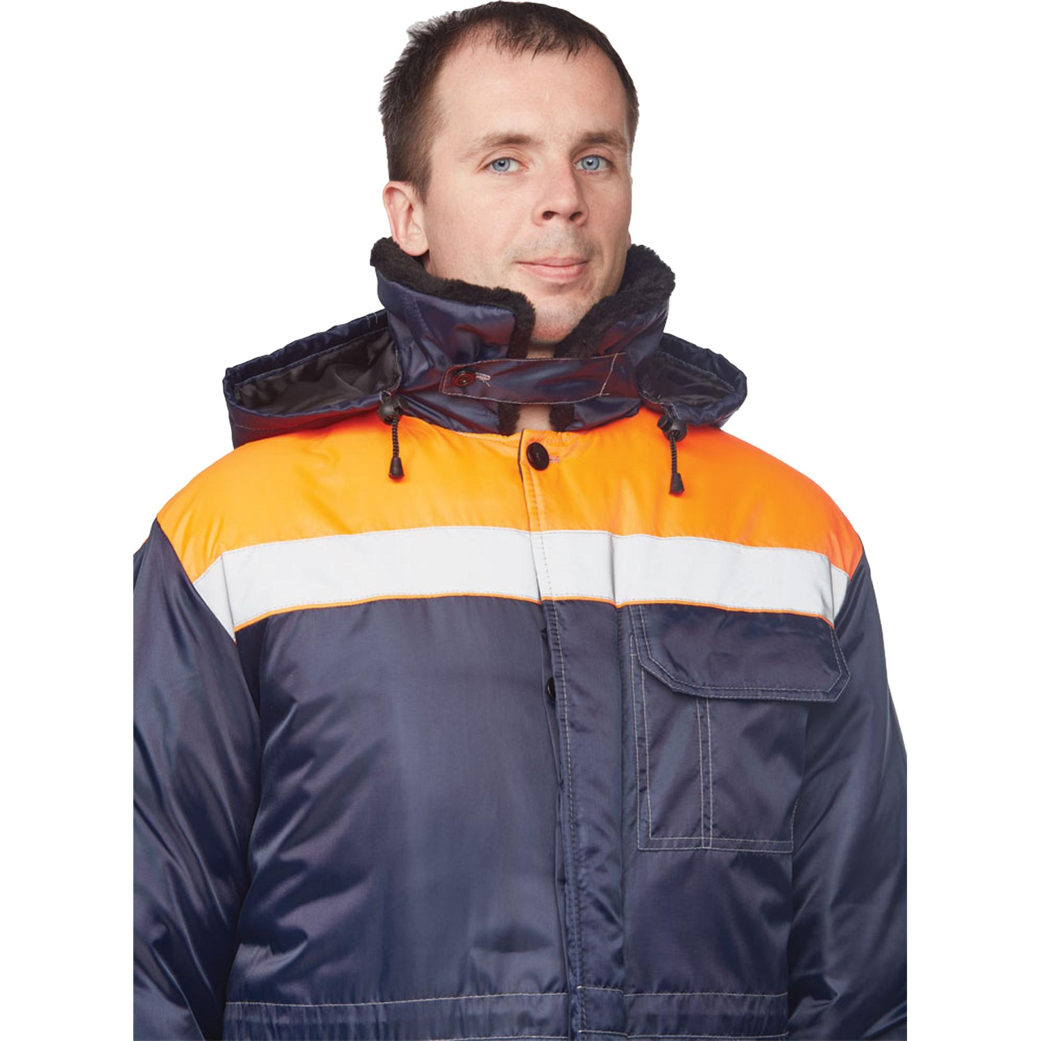 Куртка зим муж з32 син/оранж оксф 104-108/170-176 - фото 12