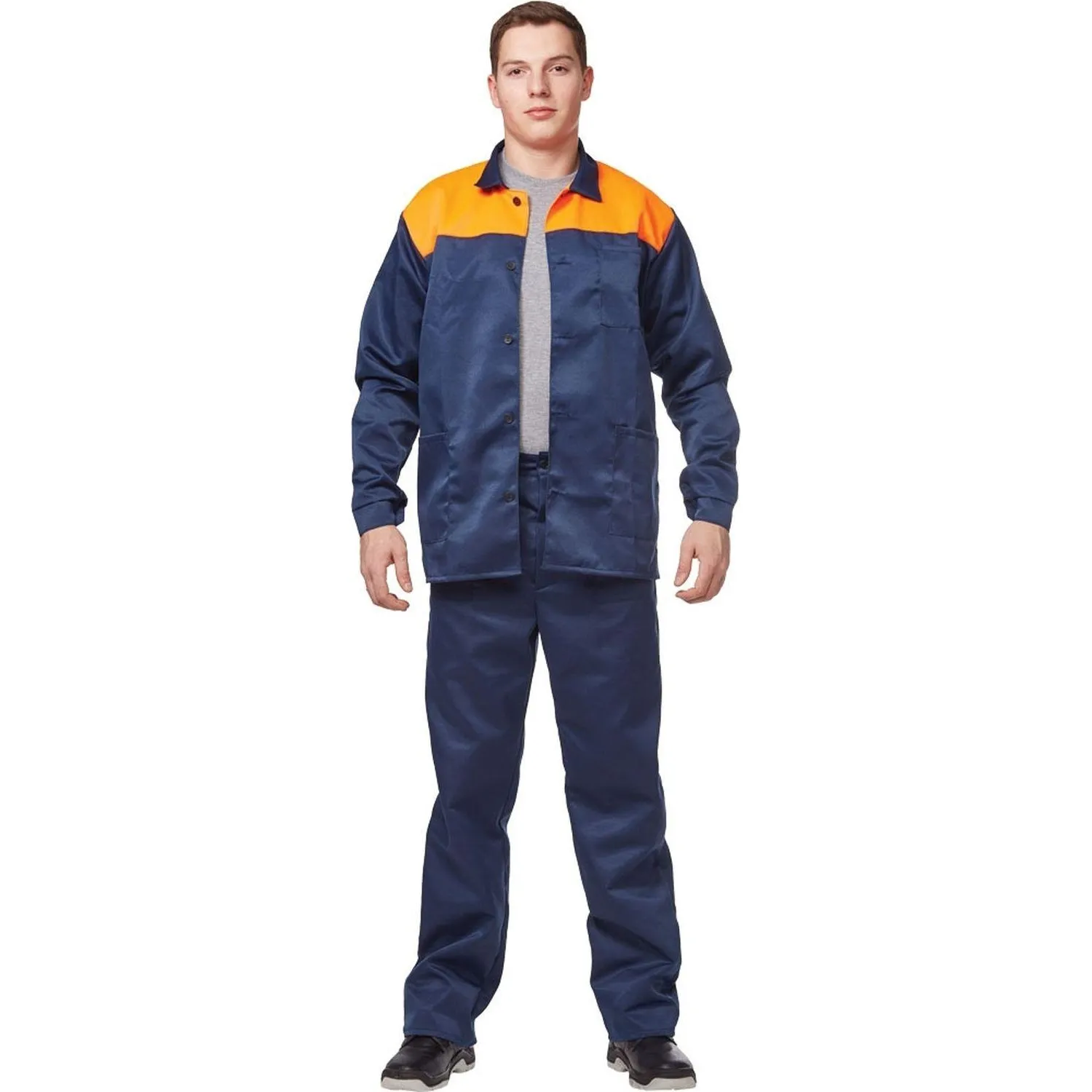 Костюм лет муж (куртка, бр) л16 син/оранж 120-124/158-164 - фото 5