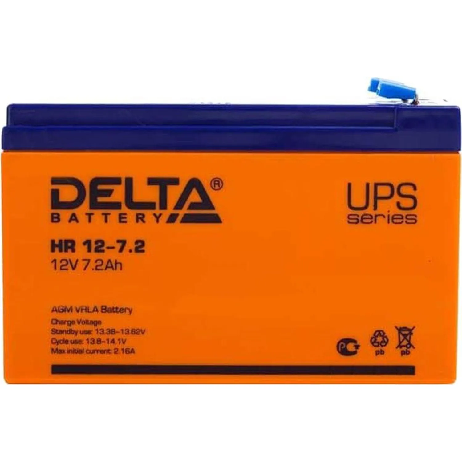 Батарея для ИБП Delta HR 12-7,2 (12V/7,2Ah) - фото 2