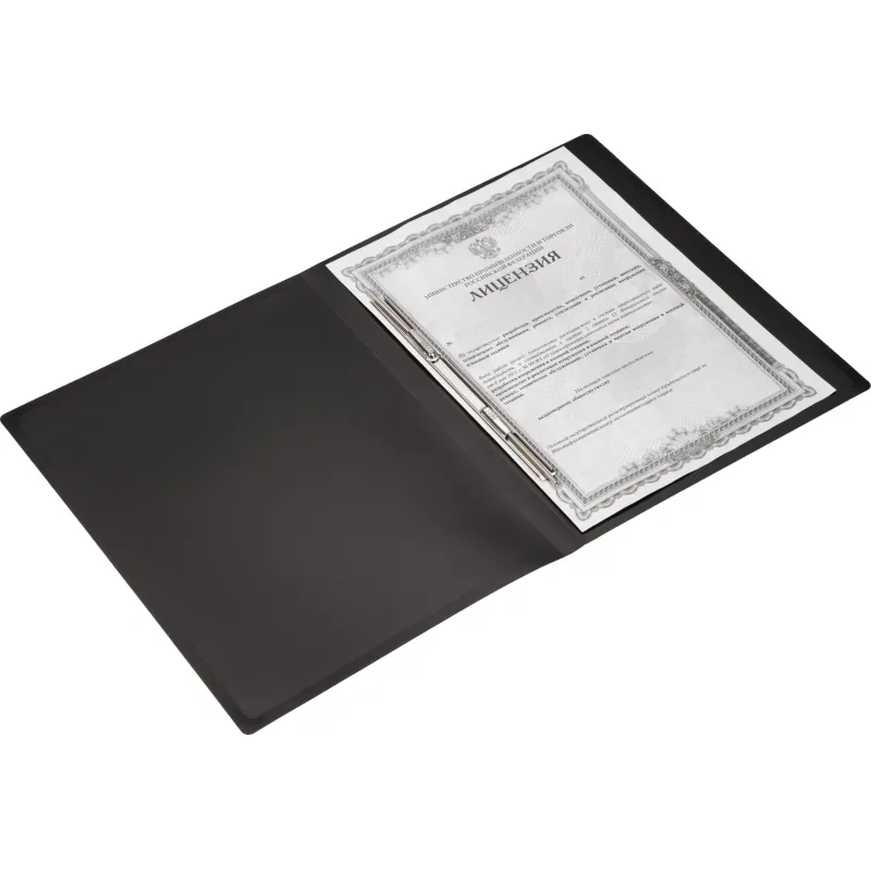 Скоросшиватель пластиковый с метал. скоросшивателем Attache 055S-E черный - фото 6