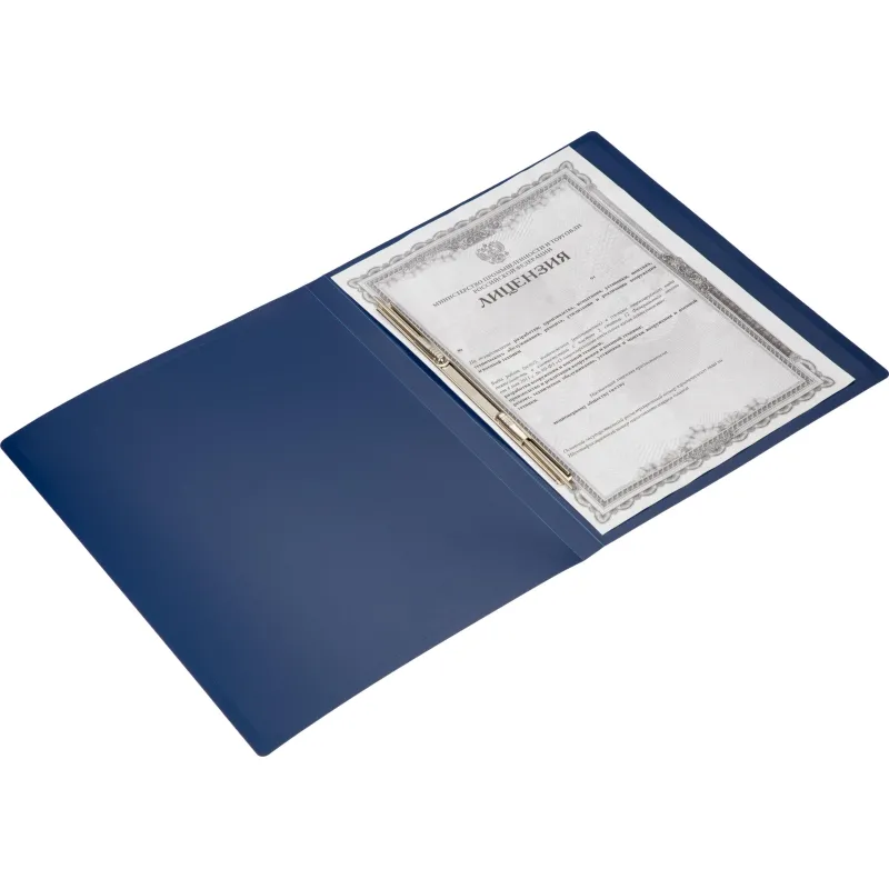 Скоросшиватель пластиковый с метал. скоросшивателем Attache 055S-E синий - фото 6