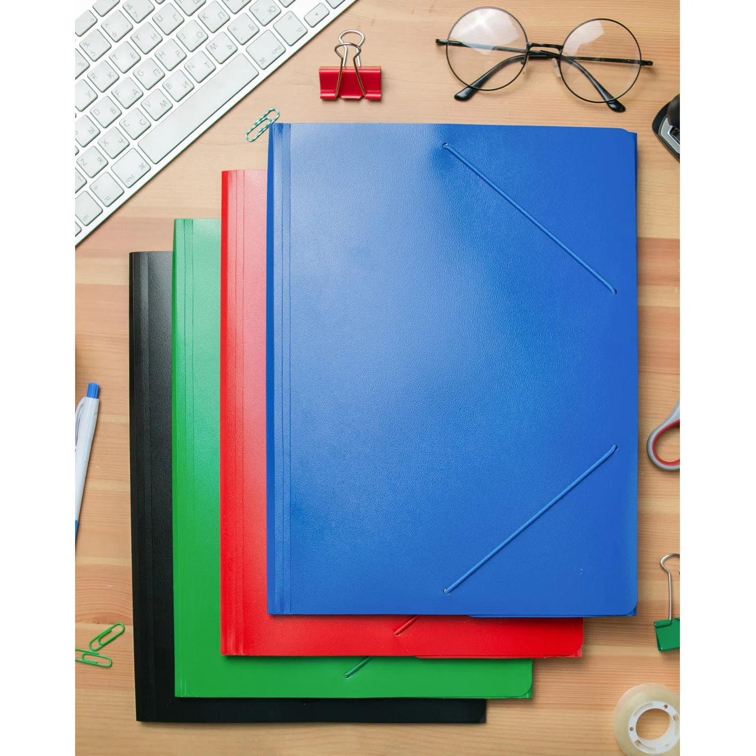 Папка на резинках 045-PR-E красный - фото 6