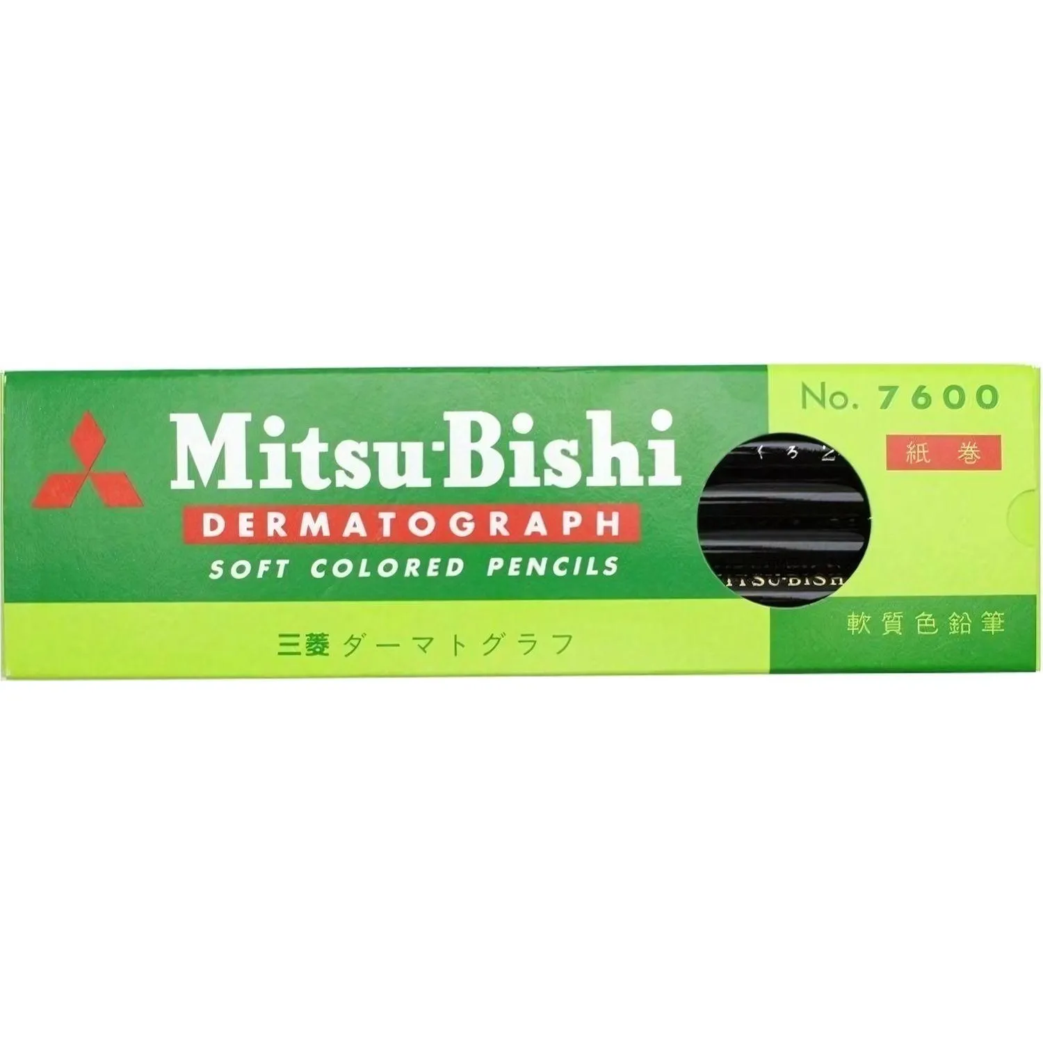 Карандаш восковый Uni DERMATOGRAPH пов-ти черн,нетреб.заточ б/лP 7600 - фото 3