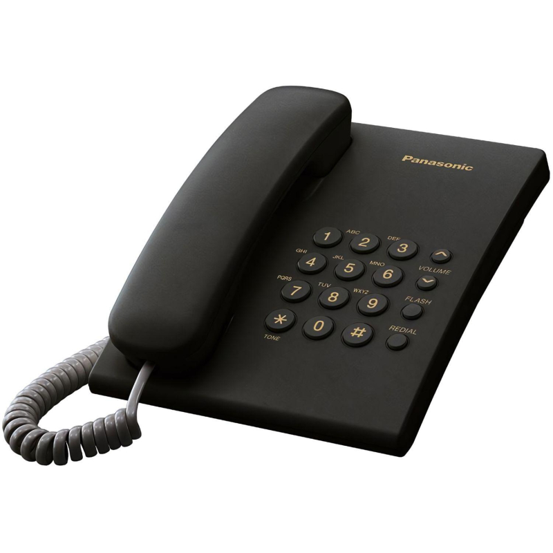 Телефон проводной Panasonic KX-TS2350RUB черный - фото 1