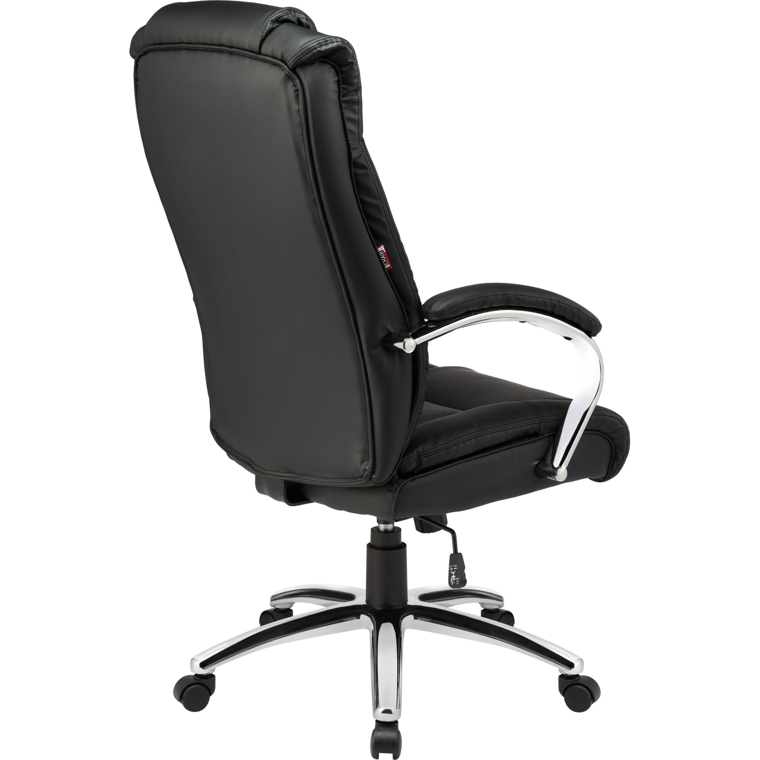 Кресло BN_Dt_EChair-561 TR рец. кожа черная, хром - фото 4