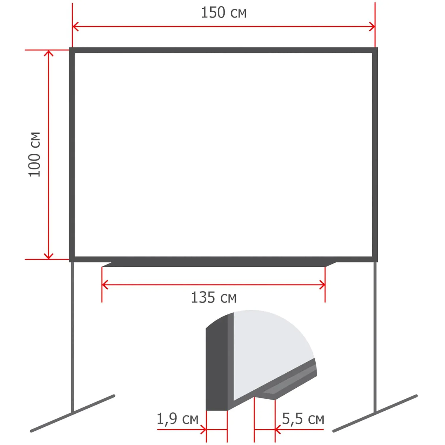 Доска меловая магнитная зеленая Attache Twist 100х150 вращ.мобильн РФ-Корея - фото 2