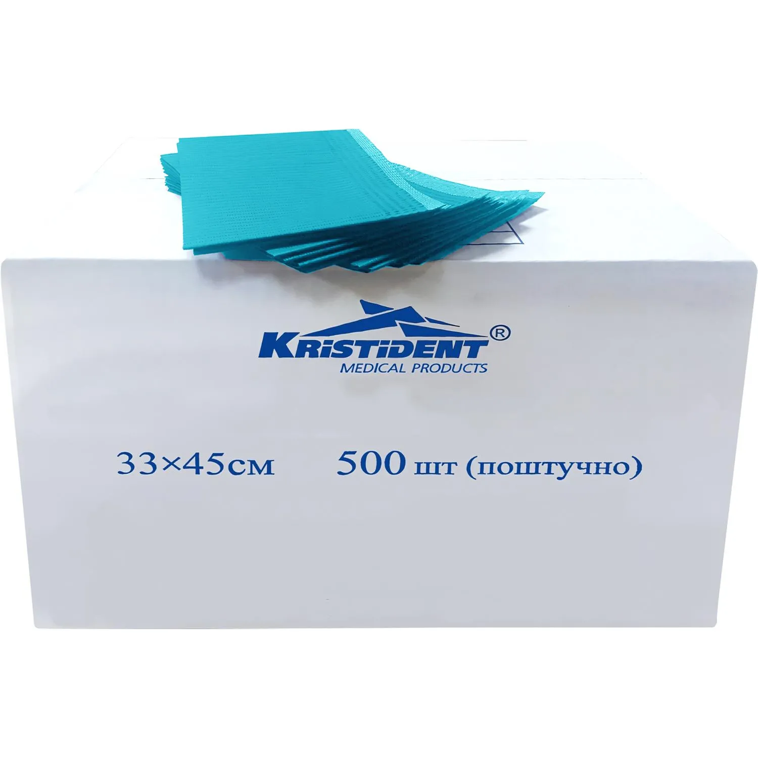 Салфетка нагрудн.Кристидент 500шт.в уп.Стандарт(2сл.)33х45см,Гол - фото 2