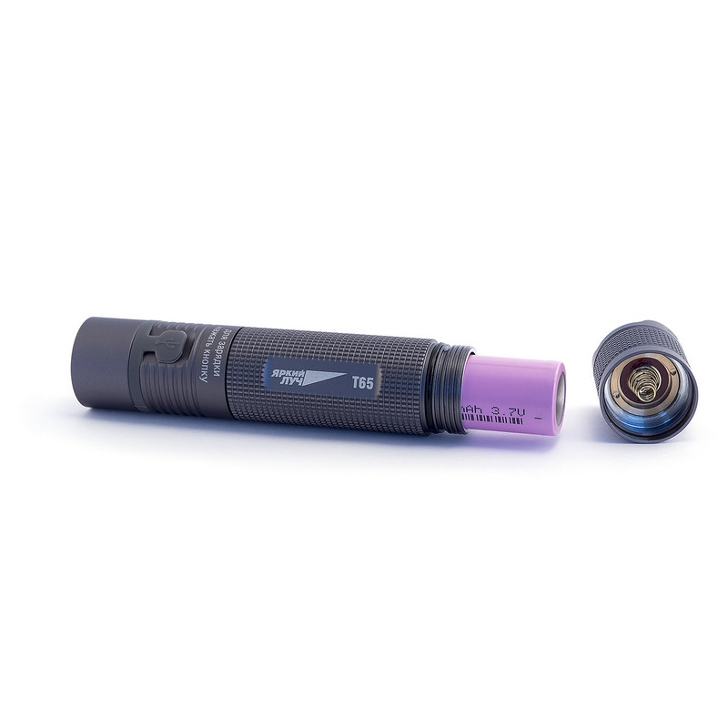 Фонарь ЯРКИЙ ЛУЧ T65 ESCORT CREE XM-L2 650лм, 3реж., встр. ЗУ micro-USB - фото 3