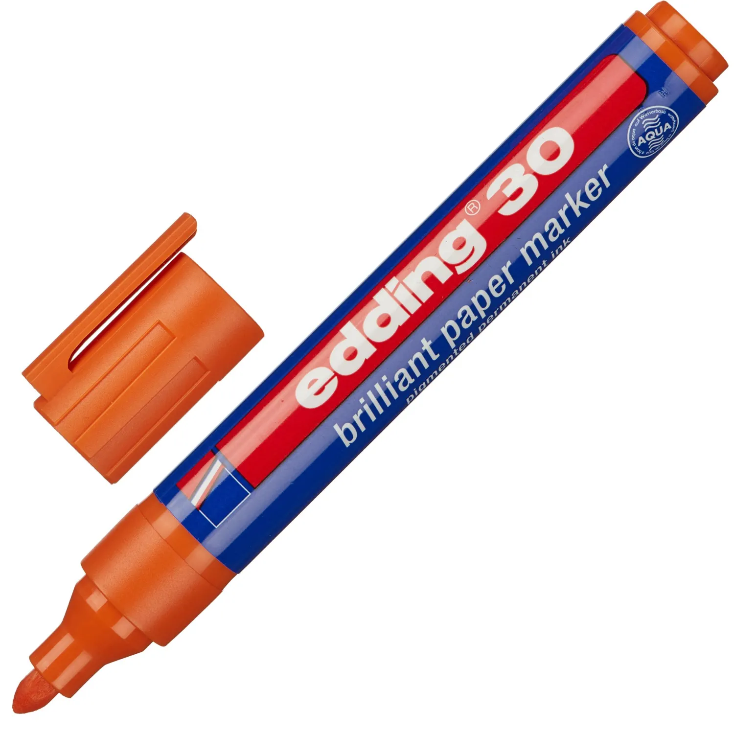 Маркер перманентный пигментный EDDING E-30/006 оранж 1,5-3мм круг. Наконеч - фото 1