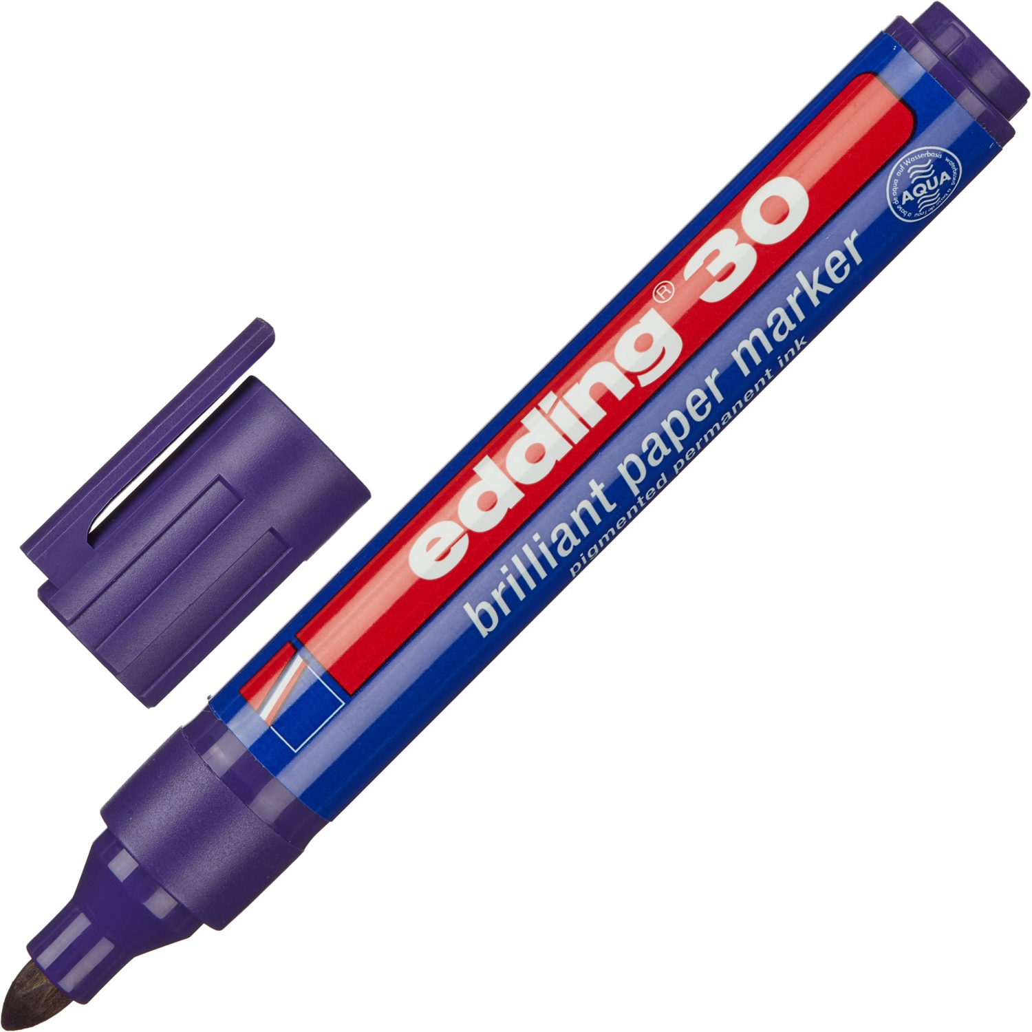 Маркер перманентный пигментный EDDING E-30/008 фиол 1,5-3мм круг. након - фото 1