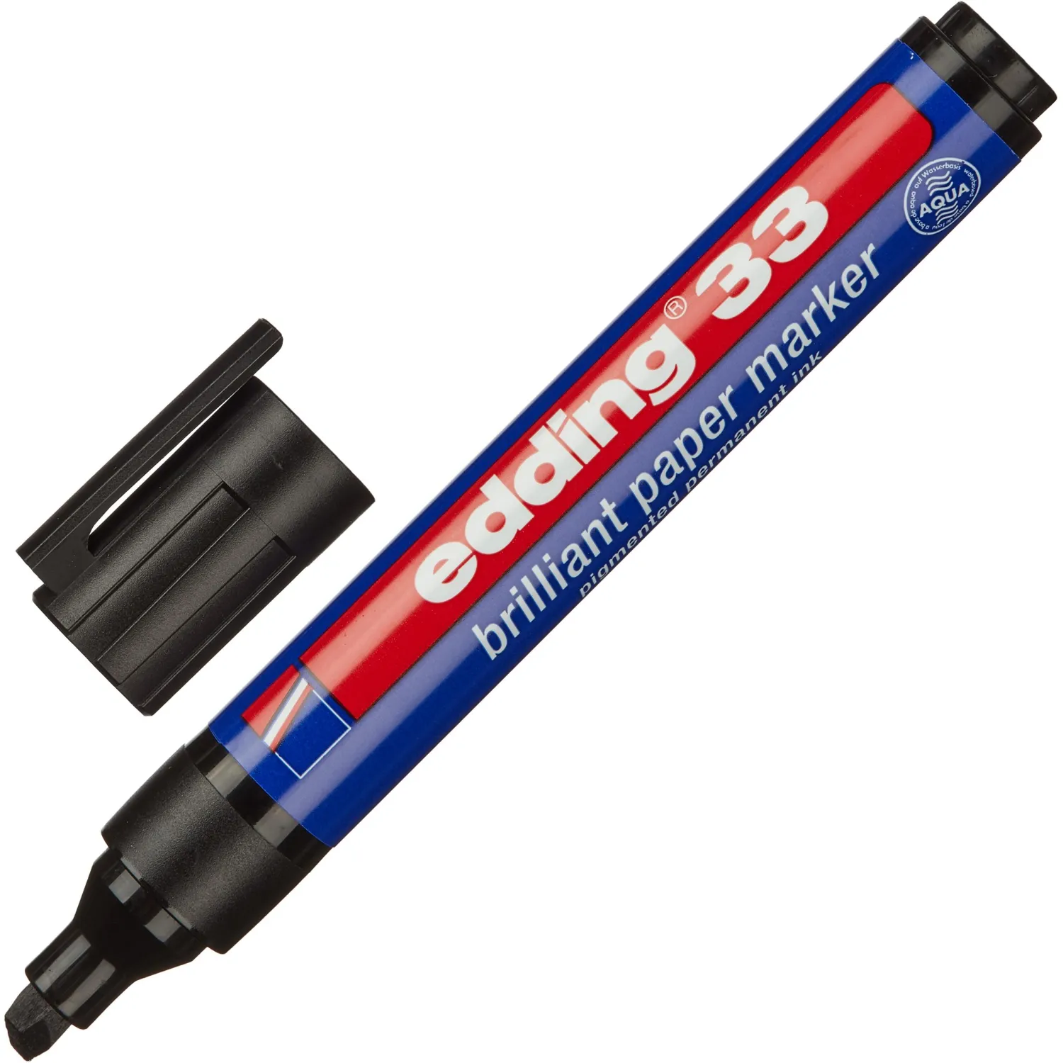 Маркер перманентный пигментный EDDING E-33/001 черн 1,5-3мм скош.наконечник - фото 1
