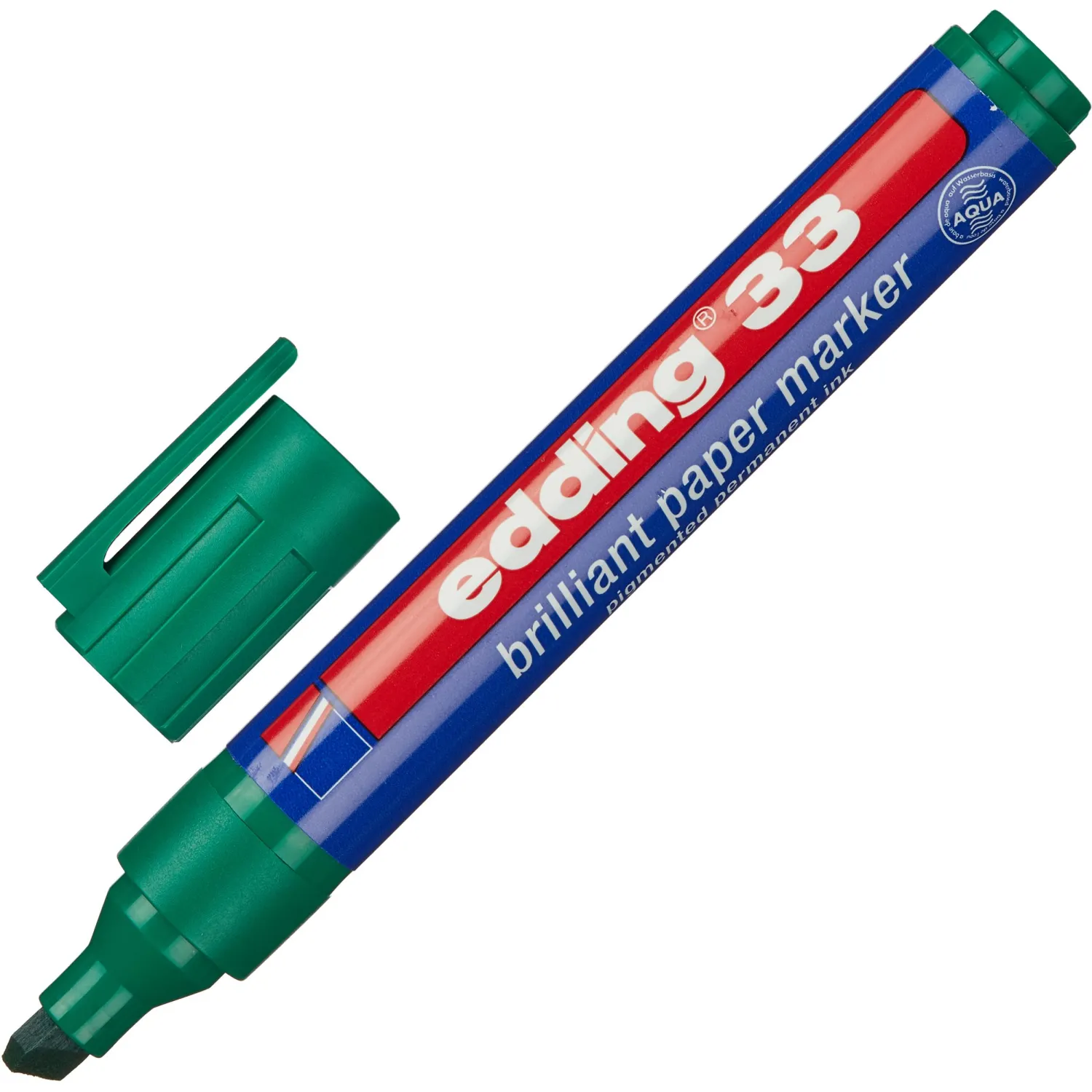 Маркер перманентный пигментный EDDING E-33/004 зеленый 1,5-3мм скош. након - фото 1
