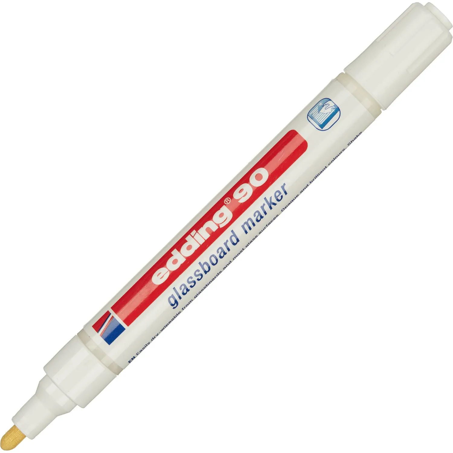 Маркер для стеклянных досок EDDING E-90/049 белый 2-3 мм круг. наконечник - фото 3