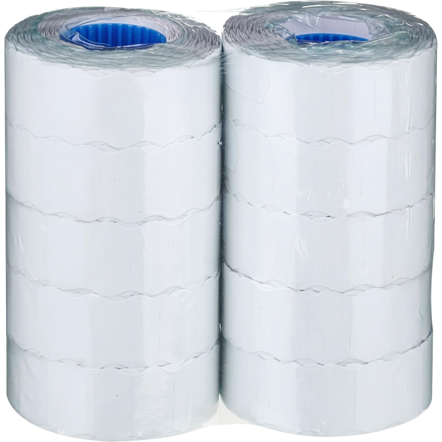 Этикет-лента 22х12 белая волна 1000шт/рул 10рул/уп - фото 4