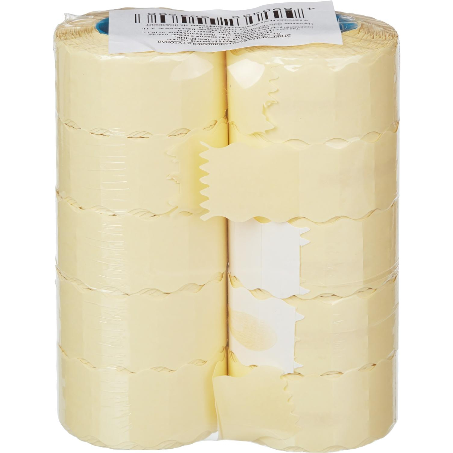 Этикет-лента 26х12 белая волна 1000шт/рул 10рул/уп Этикет-лента 26х12 белая волна 1000шт/рул 10рул/уп - фото 3