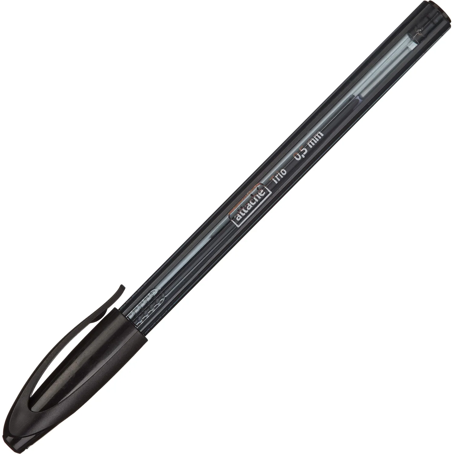 Ручка шариковая неавтомат. Attache Glide Trio 0,5мм черн, масл, треуг - фото 2