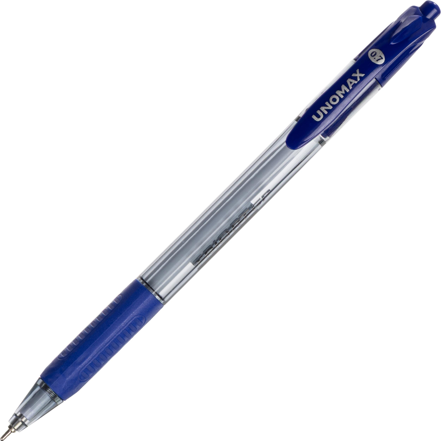 Ручка шариковая автомат. Unomax/Unimax GlideTrioRTGPSteelсин,масл,ман - фото 2