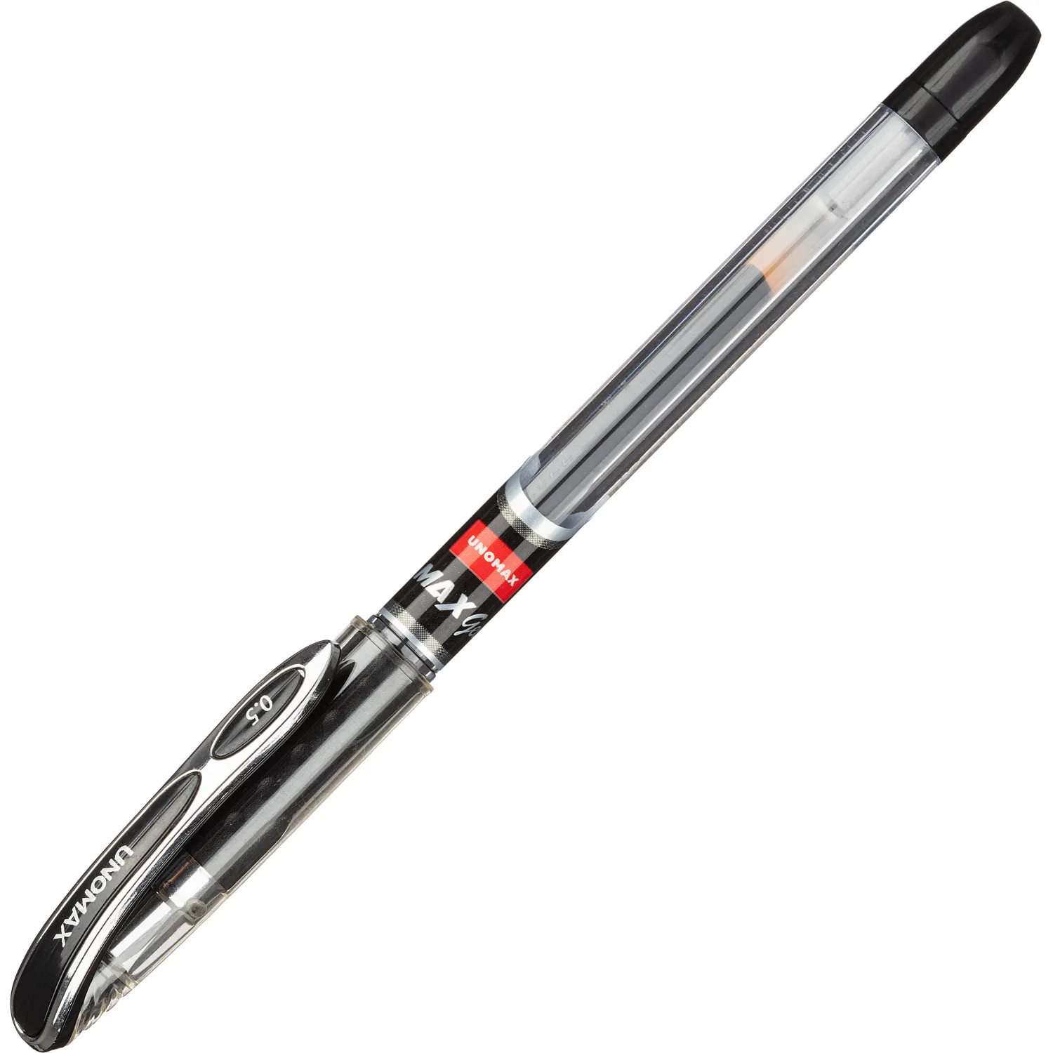 Ручка гелевая неавтомат. Unomax/Unimax Max Gel 0,5мм, черн,манж - фото 3