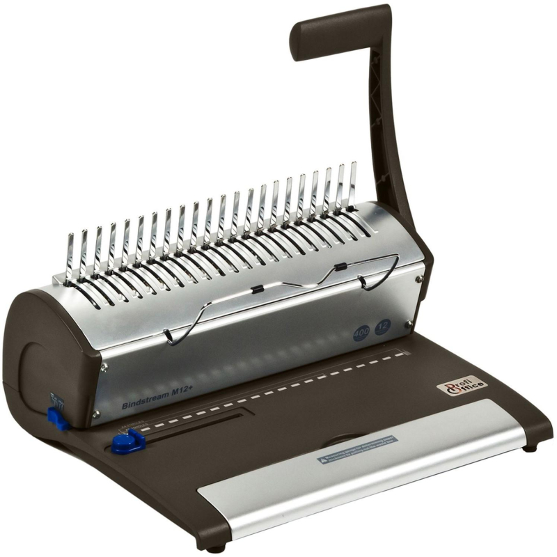 Брошюровщик ProfiOffice Bindstream M12 Plus, А4, 12л./400л., пл.пруж. - фото 1