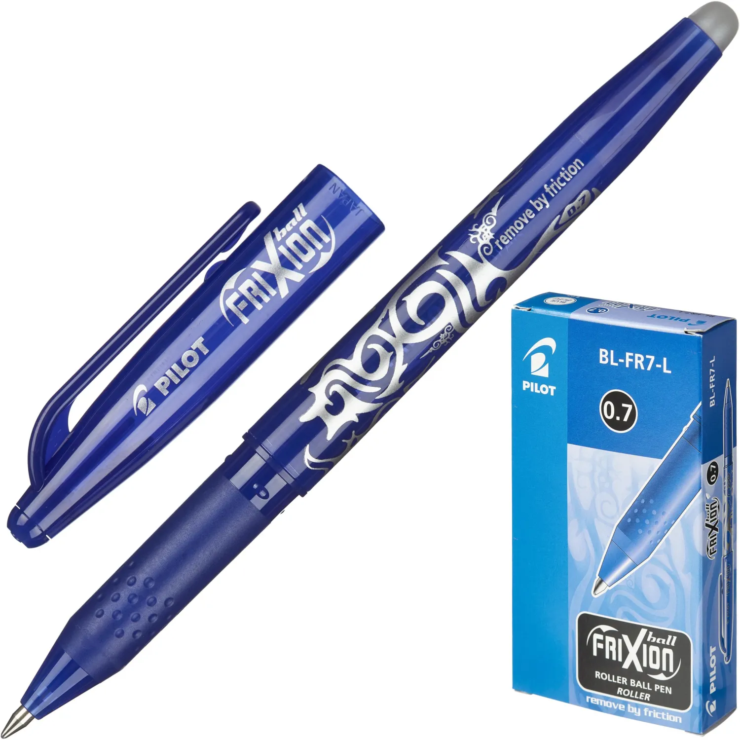 Ручка гелевая PILOT BL-FR7 Frixion резин.манжет синий 0,35мм Япония - фото 2