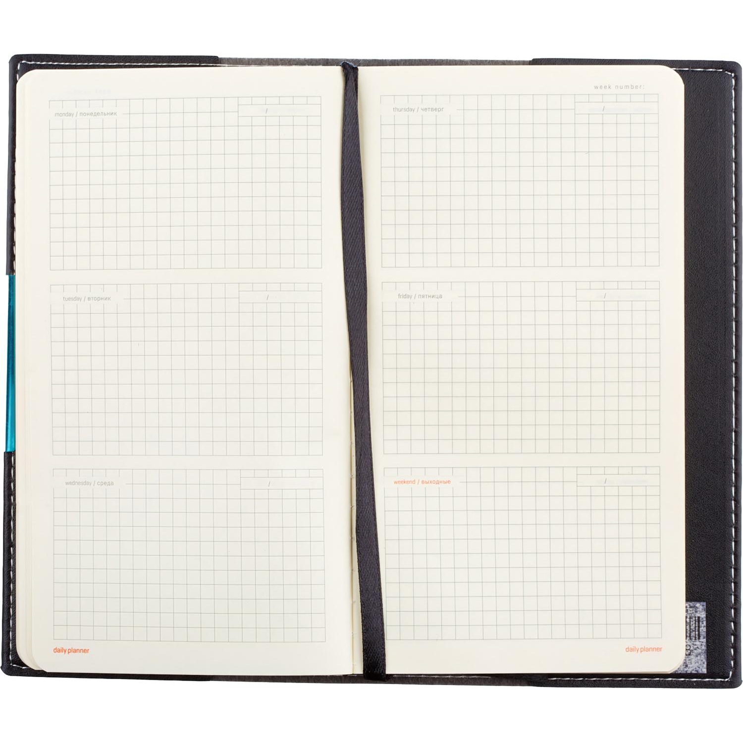 Еженедельник недатированный черный А6METROPOL 3-492/03 Еженедельник недатированный черный А6METROPOL 3-492/03 - фото 2